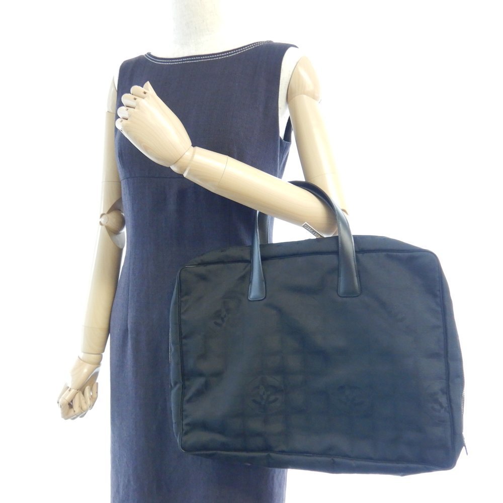 Chanel New Travel Line Briefcase Black Nylon x Leather - Picture 8 of 8